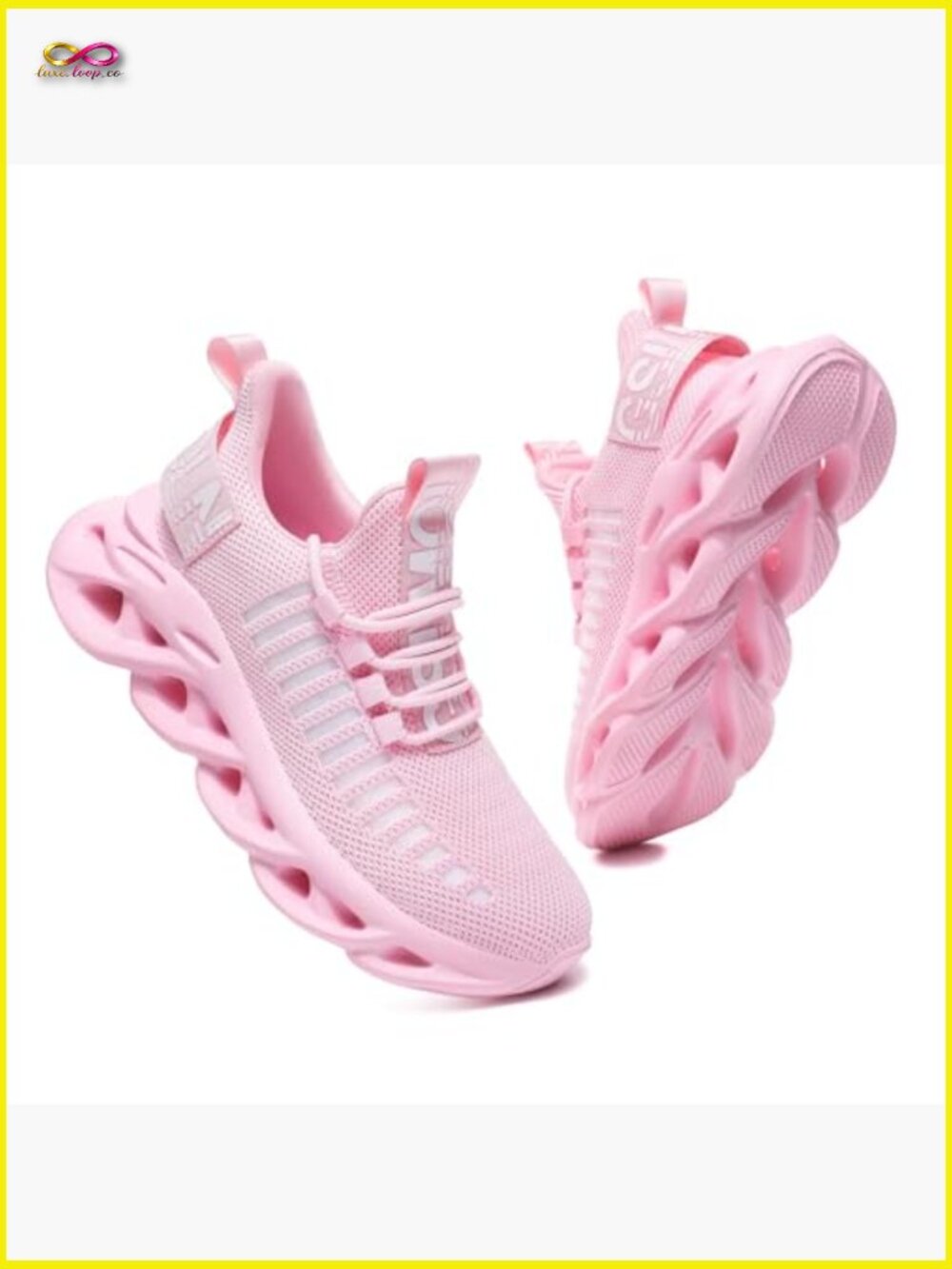 Mesh Walking Sneakers Casual Lace Up Athletic Shoes Lightweight Breathable - Picture 6 of 7